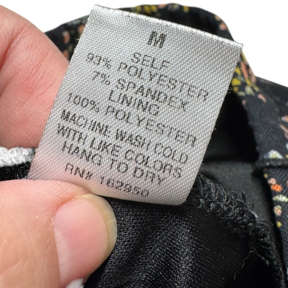 Pretty Garbage floral sheer overlay flowy pant womens m - Picture 10 of 14